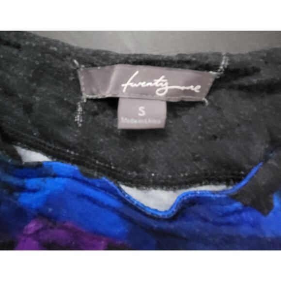 Twenty One Black Blue Floral Sleeveless Dress - Size Small - Picture 3 of 5